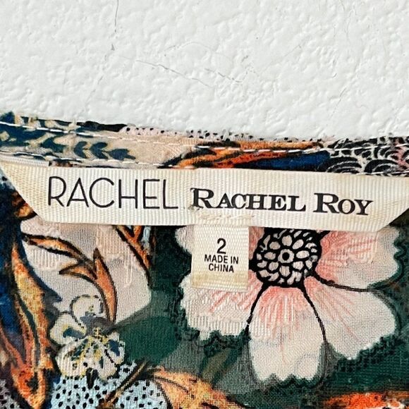 RACHEL BY RACHEL ROY Marceline Wonderlust Blouse Size 2 - Picture 4 of 8